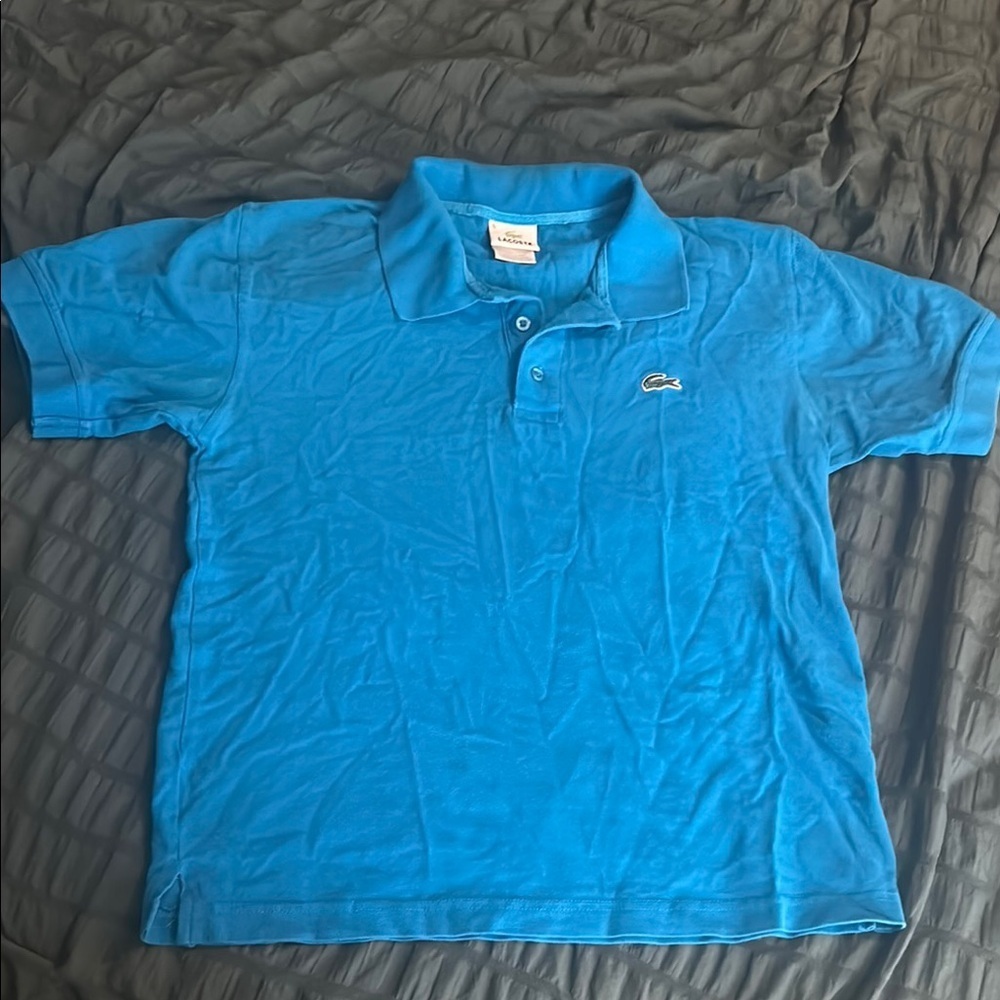 Lacoste Blue Polo Shirt Sporty Piqué Design